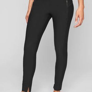 ATHLETA Stellar Tights Tuxedo Stripe NAVY/BLACK, L